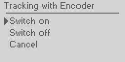 Switching on and off the encoder based fine tracking