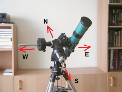 Default eastern position of the telescope