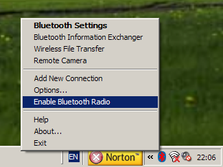 A Bluetooth interfész konfigurálása. 1. lépés